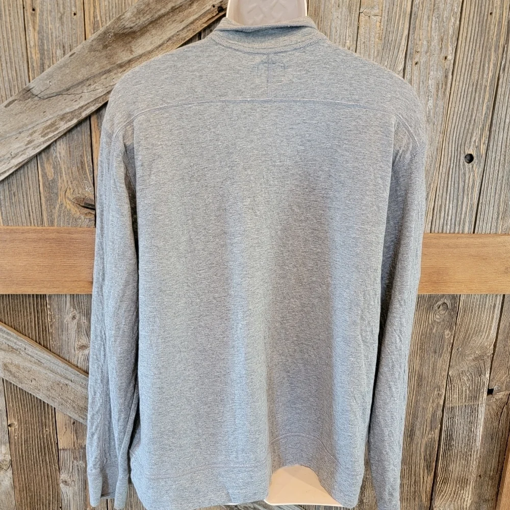 Lucky Brand Men's Long Sleeve Henley 2XL XXL grey SOFT pocket Pullover